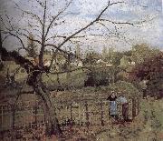 Camille Pissarro fence oil painting artist